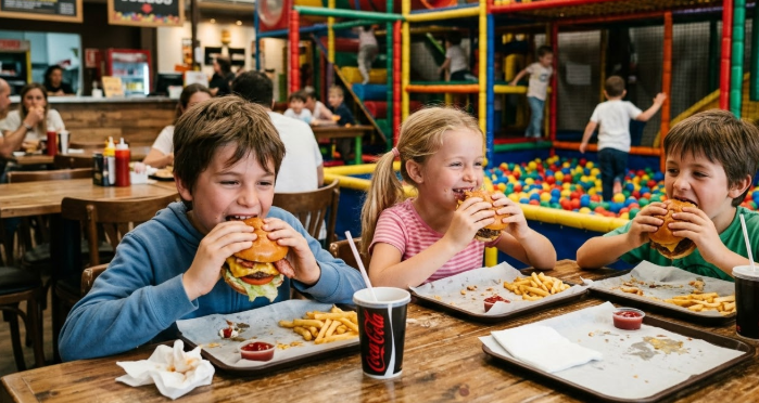 “CENA DIVERTIDA CON CHICOS EN RÍO CUARTO: LA NOCHE DE LAS HAMBURGUESAS CREATIVAS TE CUENTO CUANDO DONDE