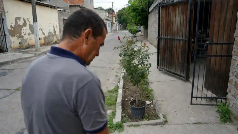 Reja abierta en Pasaje Iannaccone al 700 donde ocurrió el robo de la maceta en Banda Norte