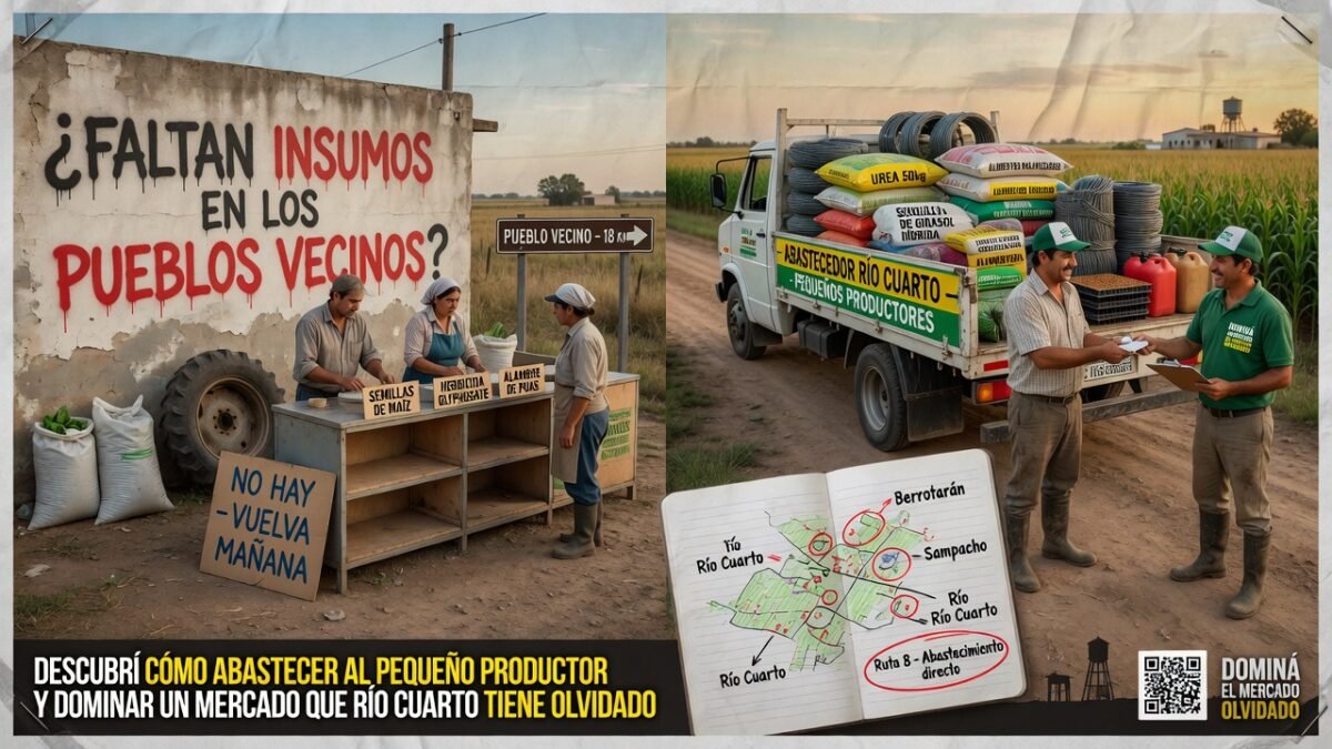 Estanterías con rollos de alambre, boyeros eléctricos y herramientas de mano para el campo.