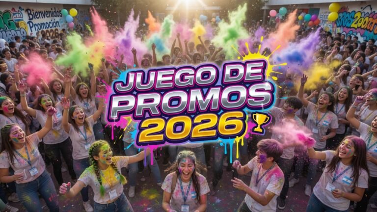 Estudiantes de Río Cuarto celebrando el lanzamiento oficial de la competencia Juego de Promos 2026.