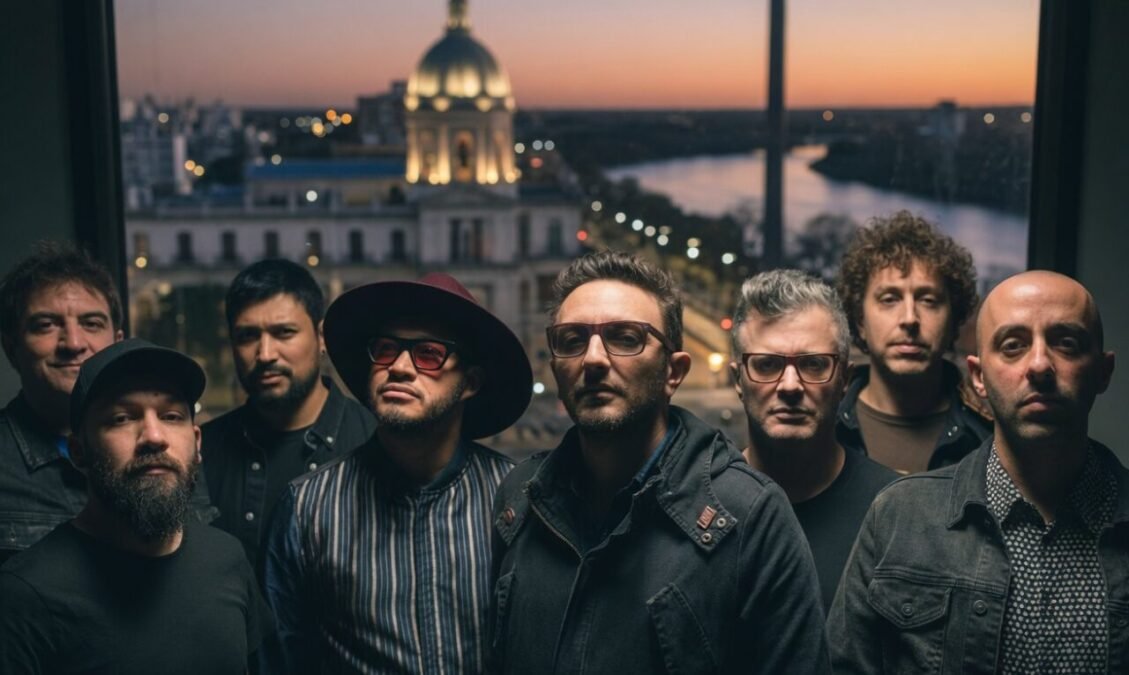 o Te Va Gustar tocando en vivo en el Predio West de Río Cuarto con luces y público saltando