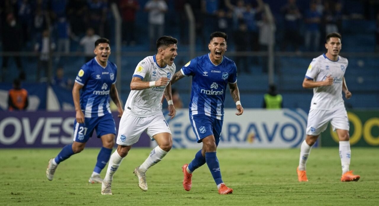 Jugadores de la Selección Argentina en el estadio durante un amistoso